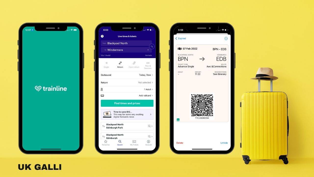 Trainline app | Travel in the UK by train you need this - UK Galli